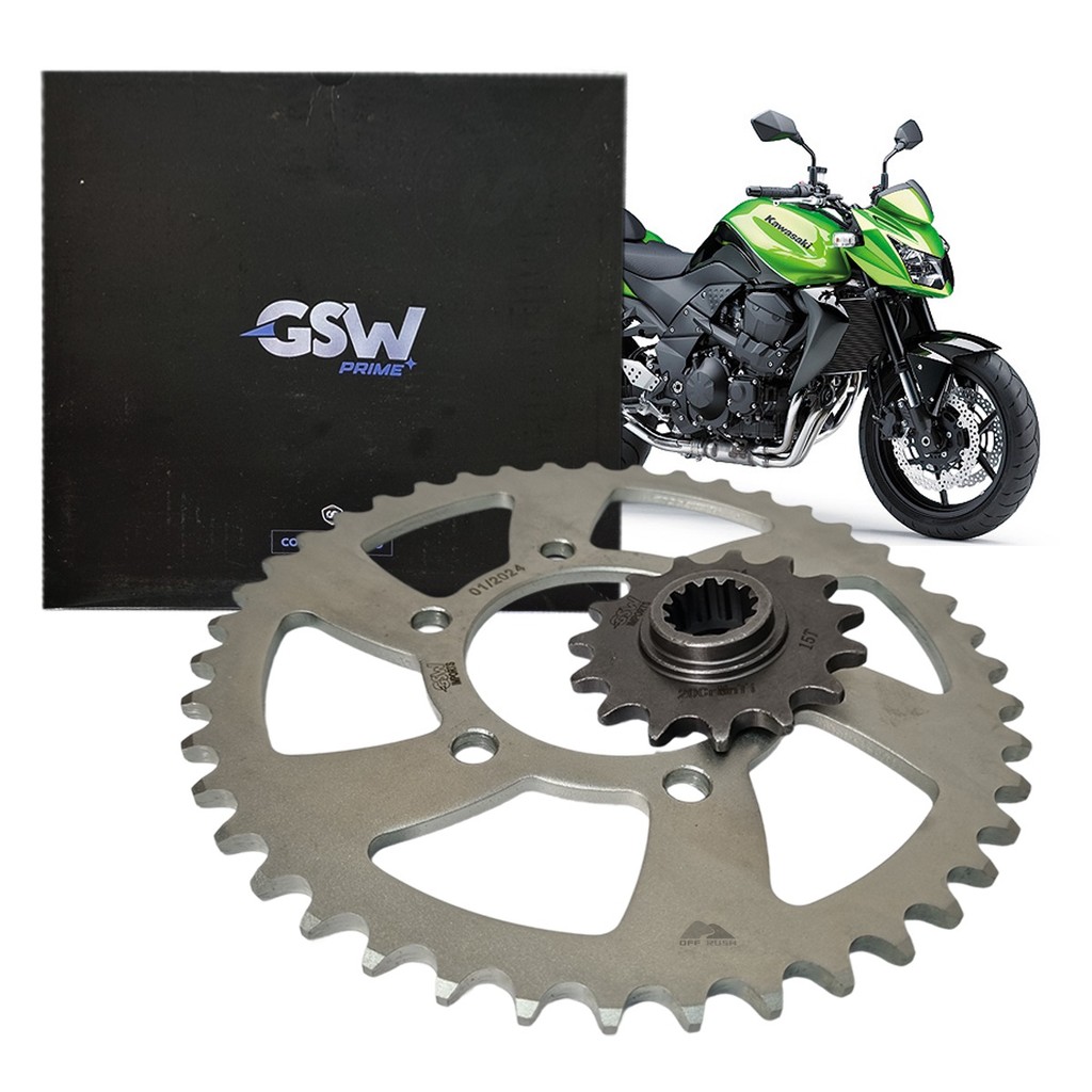 Semi Kit Coroa e Pinhão c/ Indução 43/15t Gsw - Kawasaki Z750 (2008-2012)