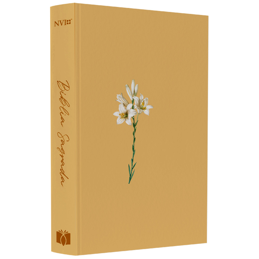 Bíblia Sagrada Lírios | NVI | Capa Dura | Amarela em Oferta na Shopee