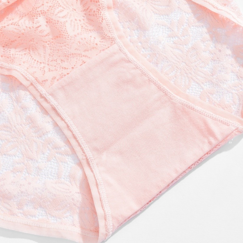 FINETOO Calcinha De Renda Para Mulheres, Roupa Íntima Confortável E Respirável, Algodão Puro, Virilha S-XXL · foto 2