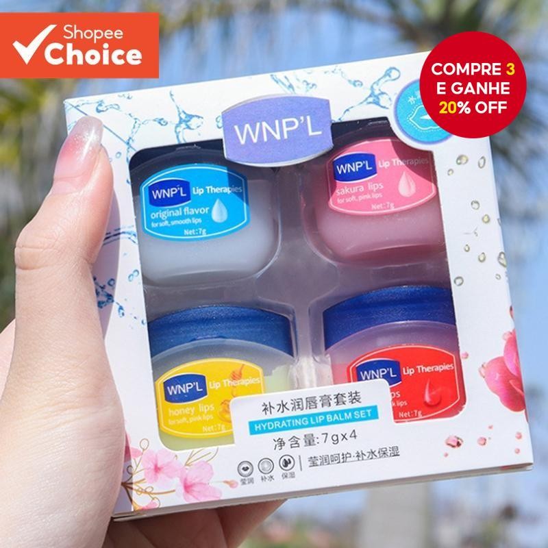 Batom Hidratante WNP'L , Conjunto De Bálsamo Labial Colorido Com Sabor De Frutas-Bastão Para Cuidados Os Lábios Todos Ti