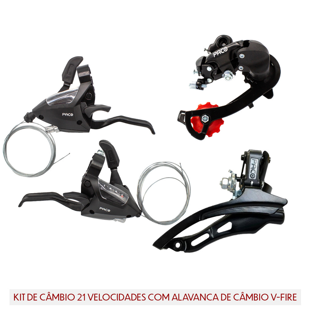 Kit Transmissão 21v Paco com Câmbios e Alavancas - Sports & Outdoors