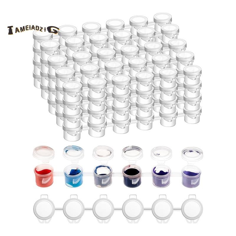 🔥Solução De Armazenamento De Tinta Artesanal : 120 Recipientes Com Tampas Seguras E 40 Tiras Para Organização em Oferta na Shopee