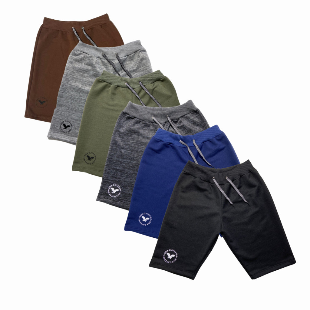 Kit 5 Bermudas Infantil Moletinho Menino 2 a 12 anos