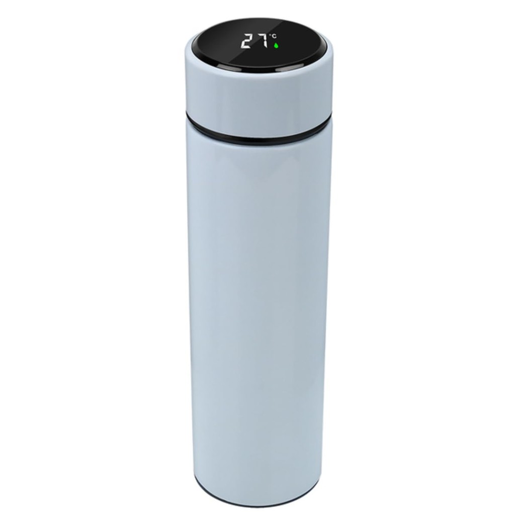 Garrafa Térmica com Termômetro Smart LED Touch Screen Colorida Aço Inox e Filtro Interno com Sistema de Cobertura a Vácu