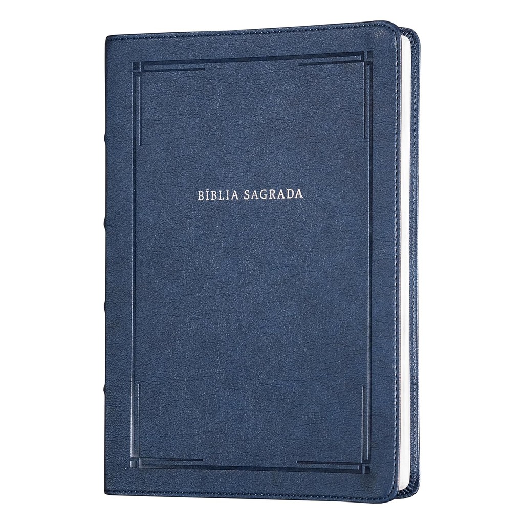 Bíblia Sagrada Slim NVI | Letra Grande | Leitura Perfeita | Couro Soft Azul em Oferta na Shopee