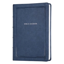 Bíblia Sagrada Slim NVI | Letra Grande | Leitura Perfeita | Couro Soft Azul