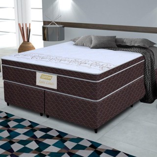 Cama Box Conjugado Queen com Colchão (158x71x198) Saint Louis Gazin CR35371 em Oferta na Shopee