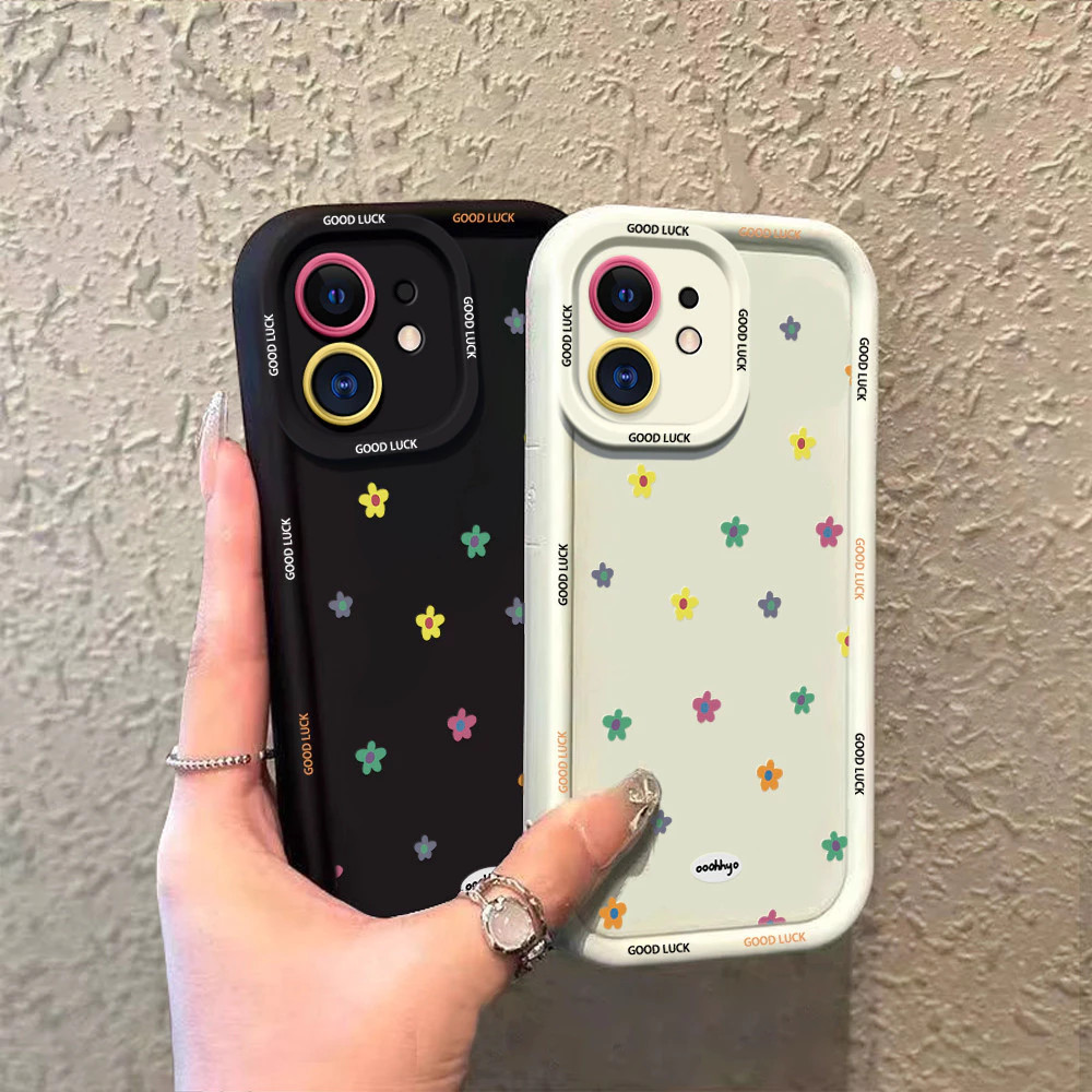 Capinha Capa de Silicone Padrão floral Anti queda e Macia para Redmi A2 A3 10C 12C 13C 14C Note 10 11 12 13
