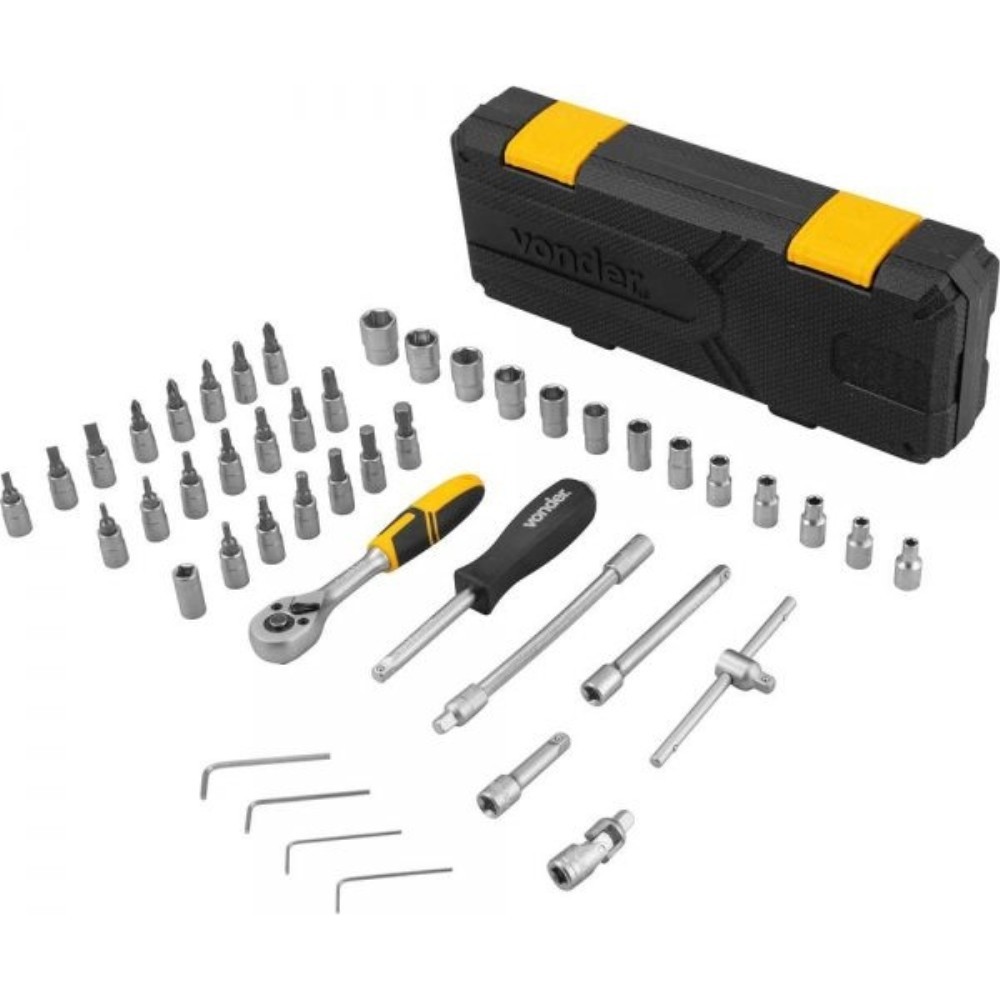 Soquetes Sextavados Vonder 1/4 04A14Mm 46Pc