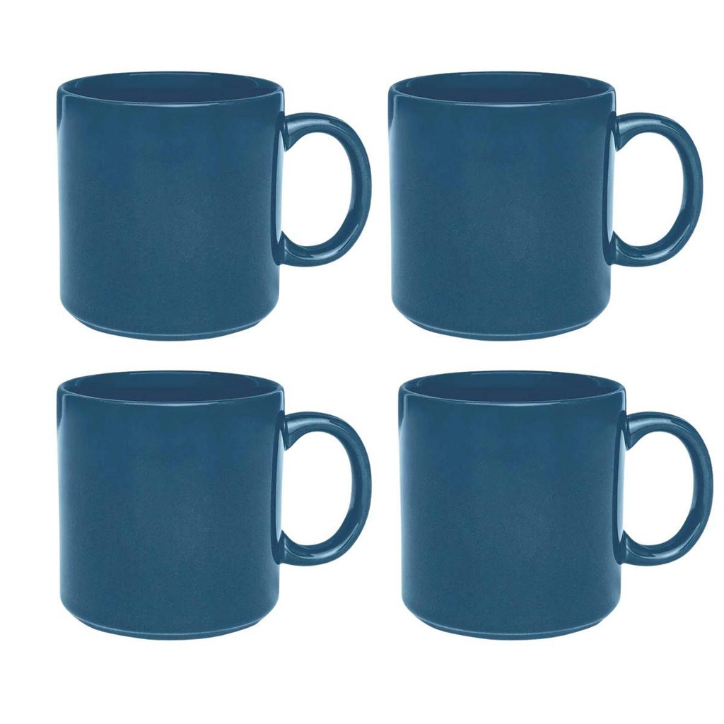 Jogo de 4 canecas AZ12 330 ml Biona Azul em Oferta na Shopee