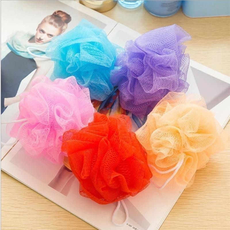 Kit 6 Esponja Bucha de Nylon Para Banho com Cordinha