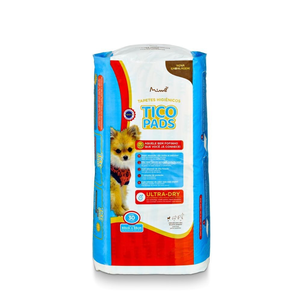 Tapete Higiênico Tico Pads para Cães com 30 Unidades - Pets
