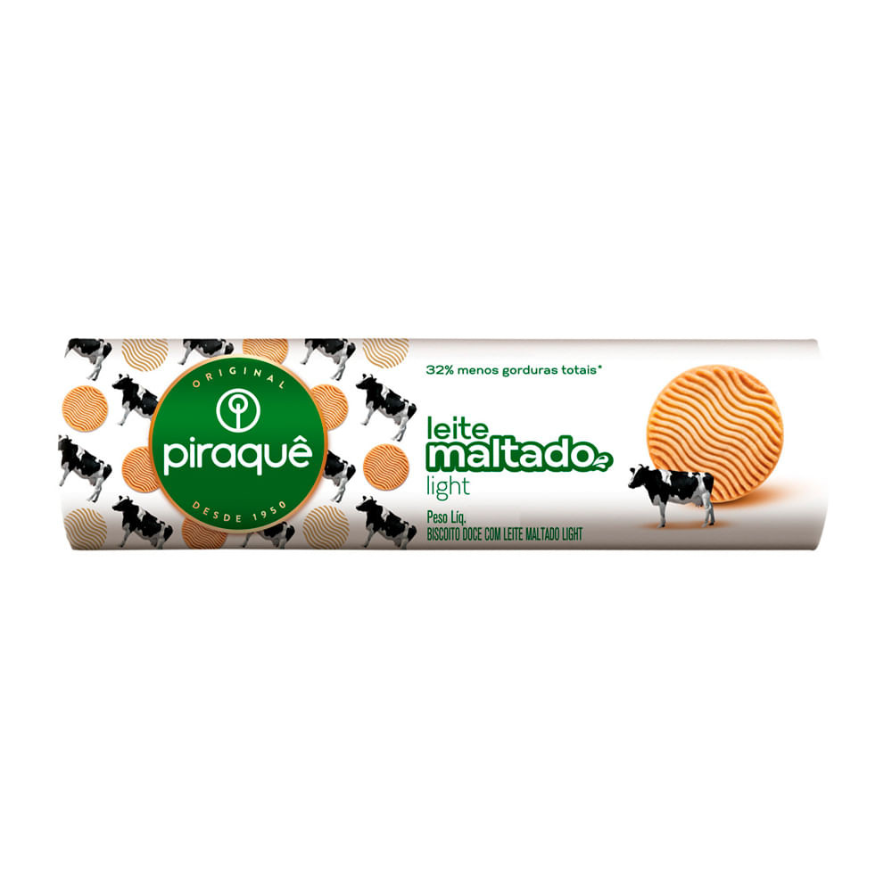 Biscoito Piraquê Leite Maltado Light 132g - Food & Beverages