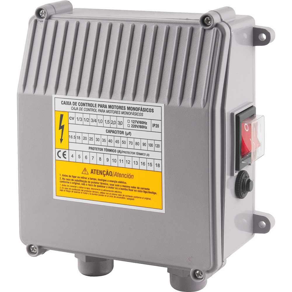 Caixa Comando P/ Bomba Tipo Caneta 3 2HP 220V Vonder