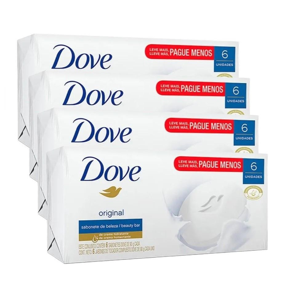 Kit 4 Sabonetes Dove Original c/6un de 90g