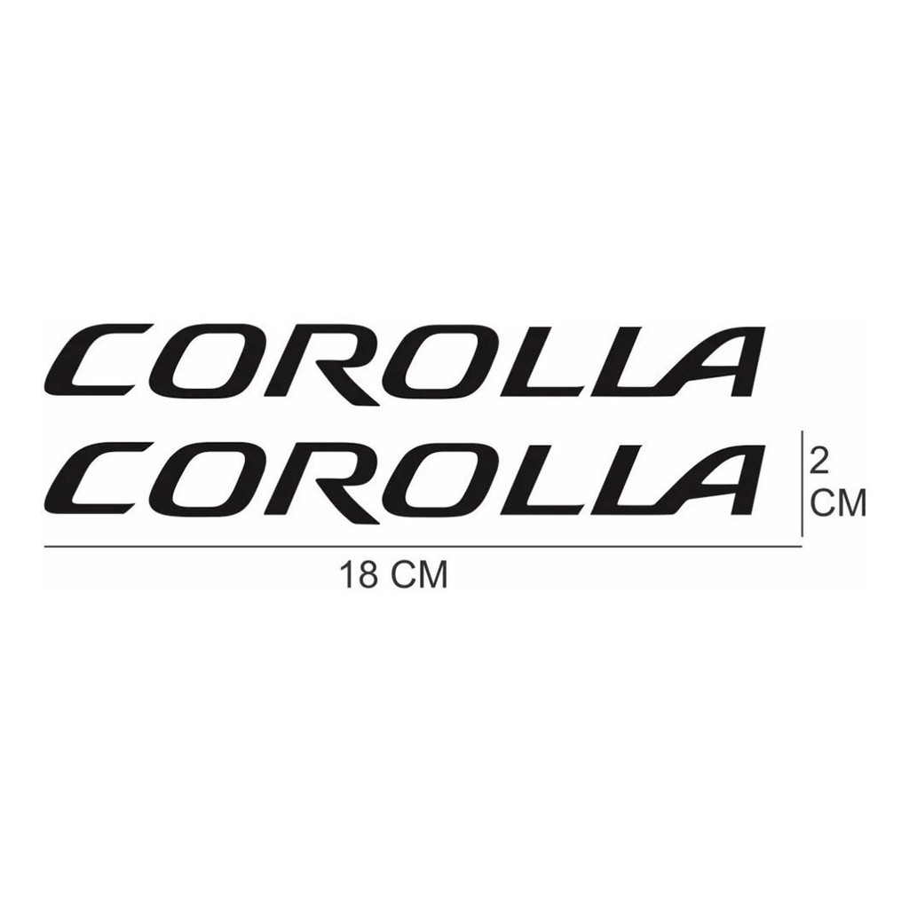 Par De Adesivo Emblema Toyota Corolla Preto - Branco em Oferta na Shopee