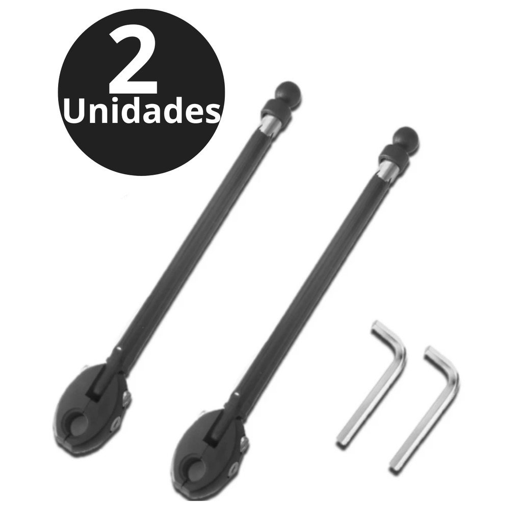 KIT 2 Antenas Corta Pipa Moto Retrátil Anti Cerol Aço Inox Guidão Retrovisor DM SHOPP em Oferta na Shopee