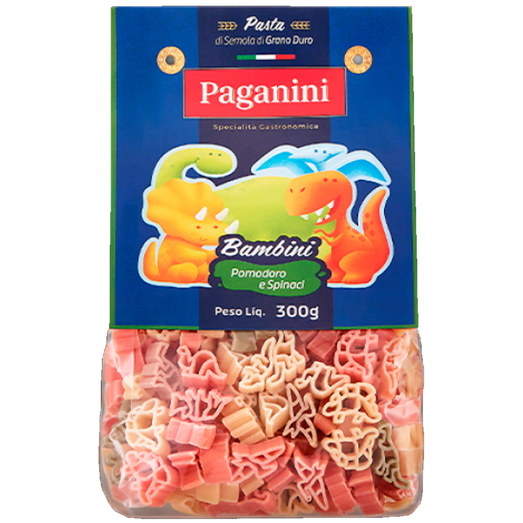 MACARRÃO PAGANINI BAMBINI DINOSSAURO 300G