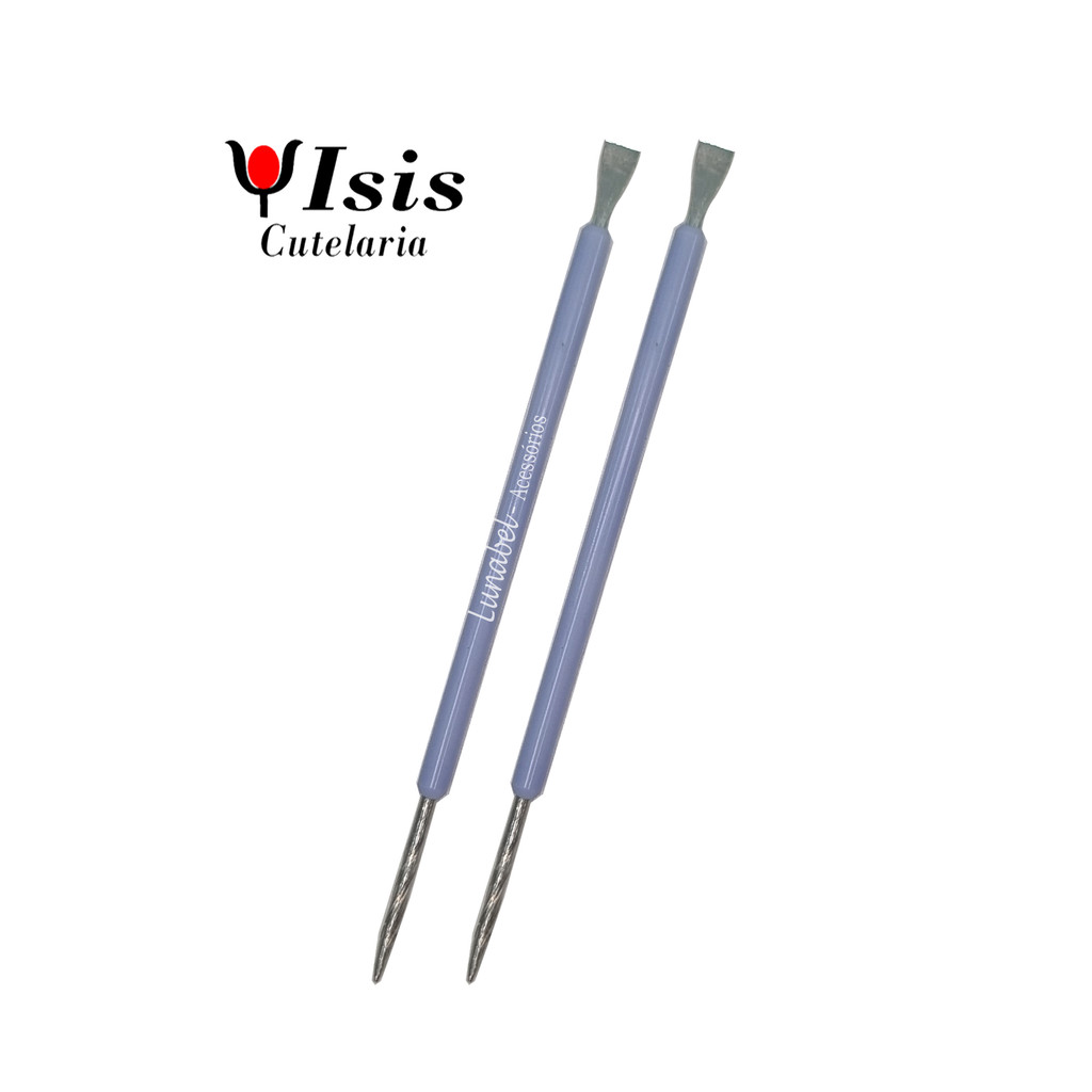 2 Espátula Mista Isis Cutelaria Manicure cor Lavanda em Oferta na Shopee