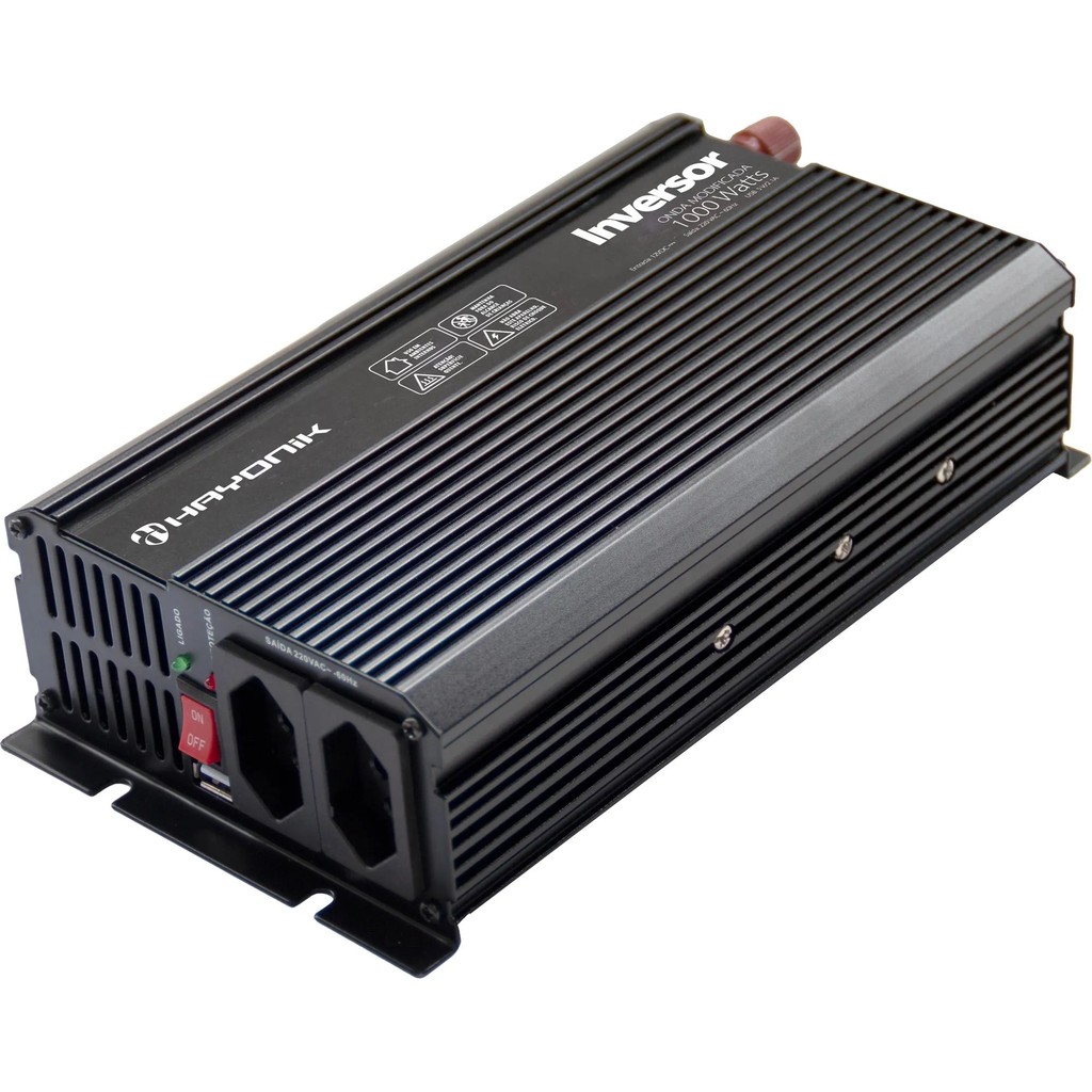 Inversor De Energia Modificada 12/220v 1000w Nominal Hayonik