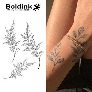 Adesivo de Tatuagem Duradouro 2 Semanas à Prova d'Água Tatuagem Temporária Falsa Folha Tatuagem de Henna Herbal 10CM×15C em Oferta na Shopee