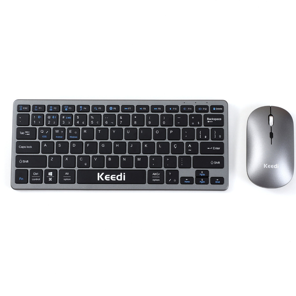 Kit Teclado e Mouse Sem Fio 2.4GHz Slim Compacto Silencioso USB Nano Keedi KEEDI-TEC817 em Oferta na Shopee