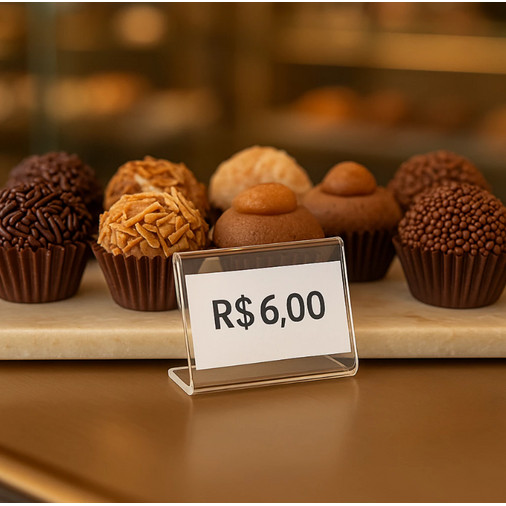 Kit Displays de Acrílicos 5x3cm Porta Preço para Buffet e Vitrine em Oferta na Shopee