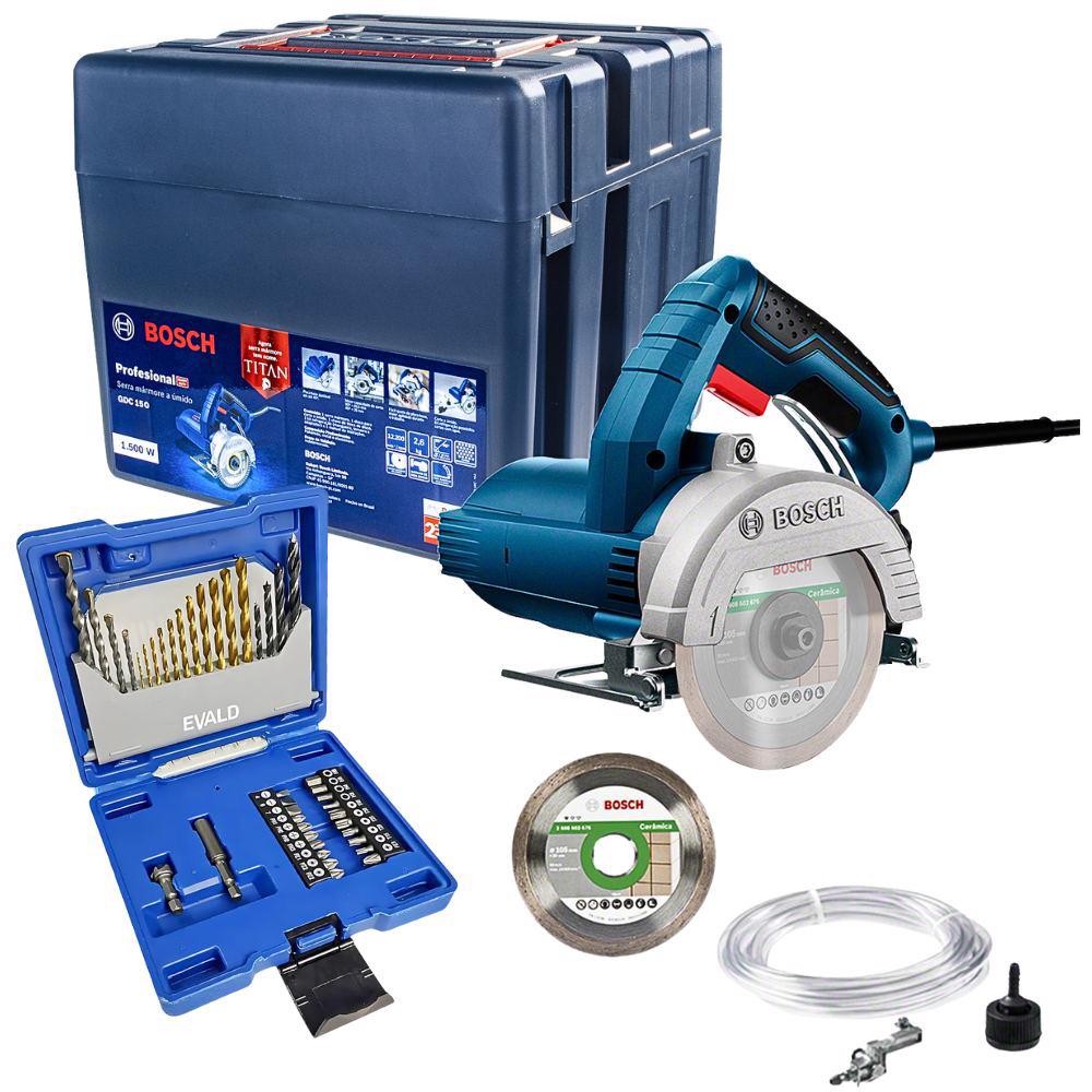Serra Mármore 5 POL 1500W TITAN GDC 151 com Kit 41 Peças Brocas e Pontas EV-EBB41 BOSCH em Oferta na Shopee