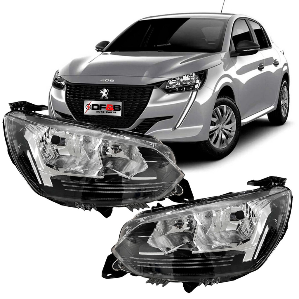Par Farol Peugeot 208 2020 2021 22 23 24 25 Sem Led 3 Furos