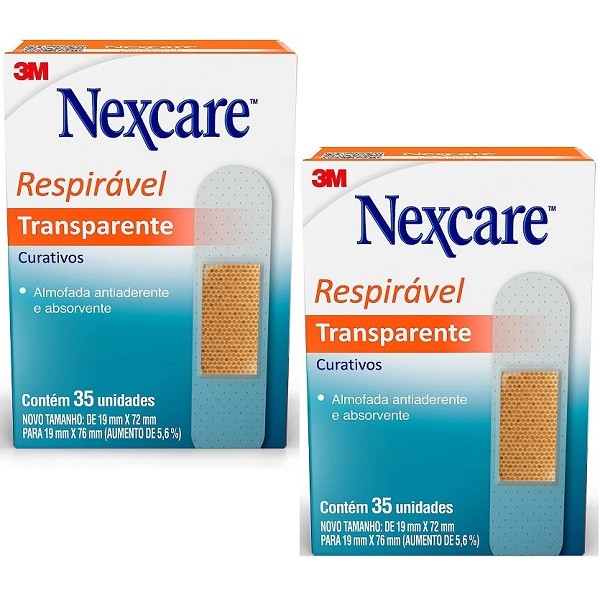 Kit com 2 Caixas de Curativos Nexcare Transparentes em Oferta na Shopee