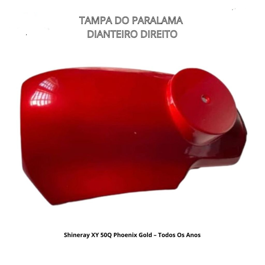 Tampa Do Paralama Dianteiro - Lado Direito - Shineray Xy 50Q Phoenix Gold - Vermelho