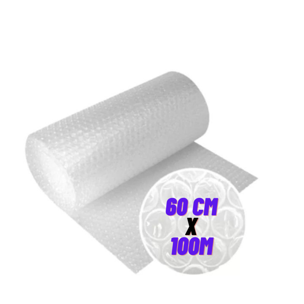 Bobina Plástico Bolha 60cm x 100m – Proteção Profissional Antimpacto p/ Envio Seguro