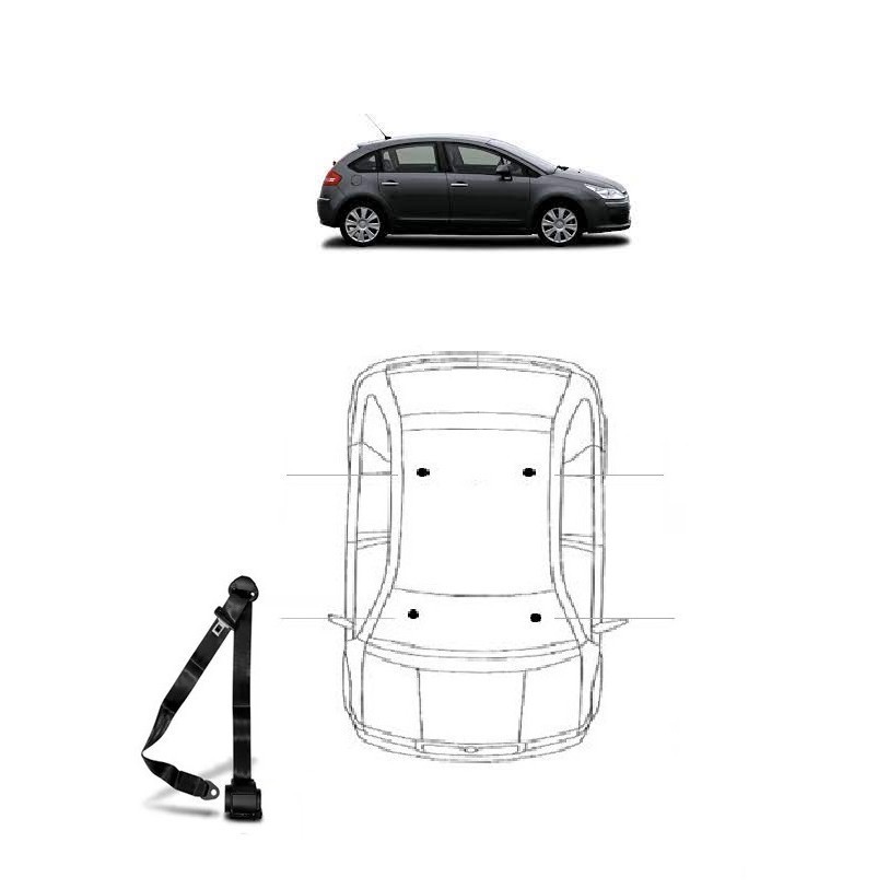 Cinto de Segurança 3 pontos dianteiro Citroen C4