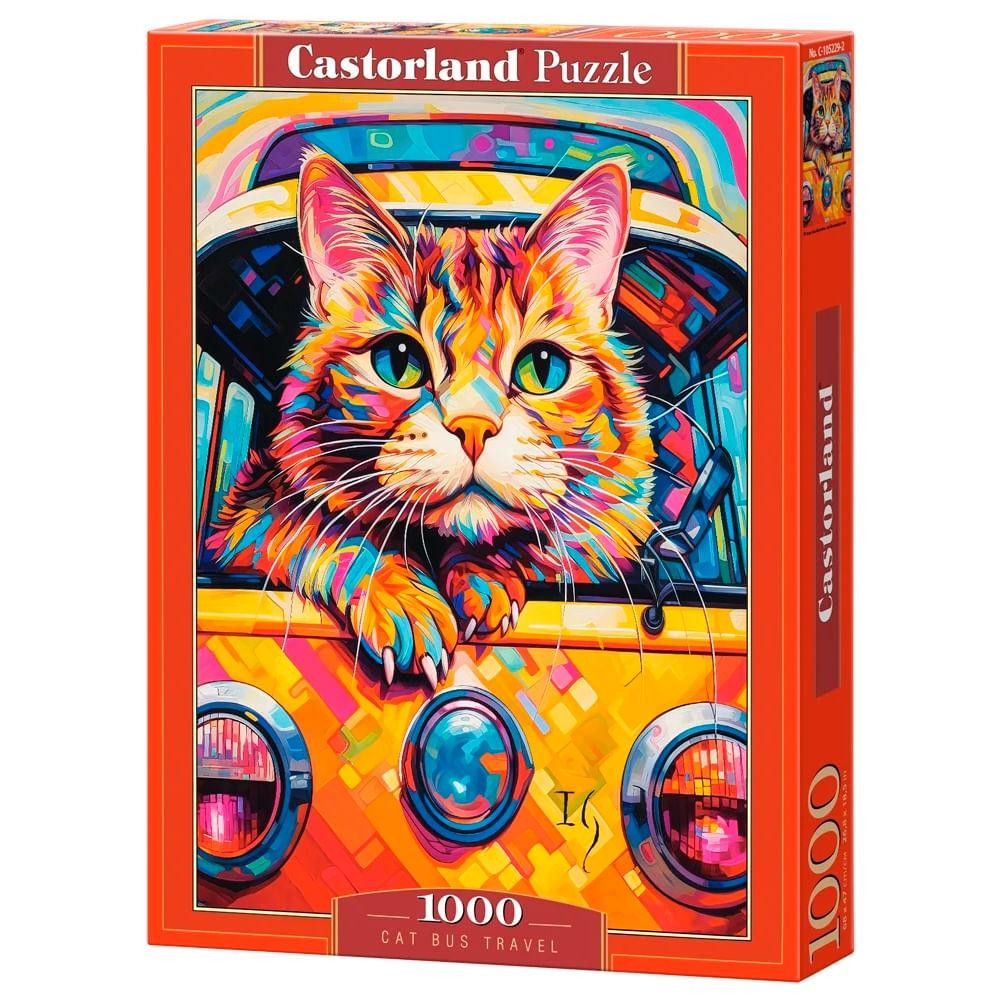 Puzzle 1000 Peças Gato na Estrada - Castorland Importado 1052292 em Oferta na Shopee