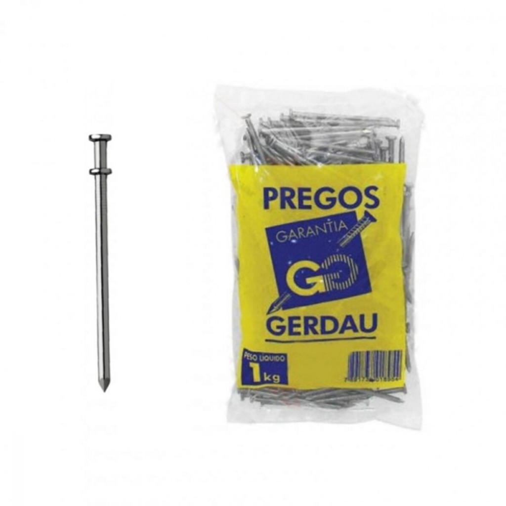 Pacote Prego Cabeça Dupla 1kg Gerdau em Oferta na Shopee