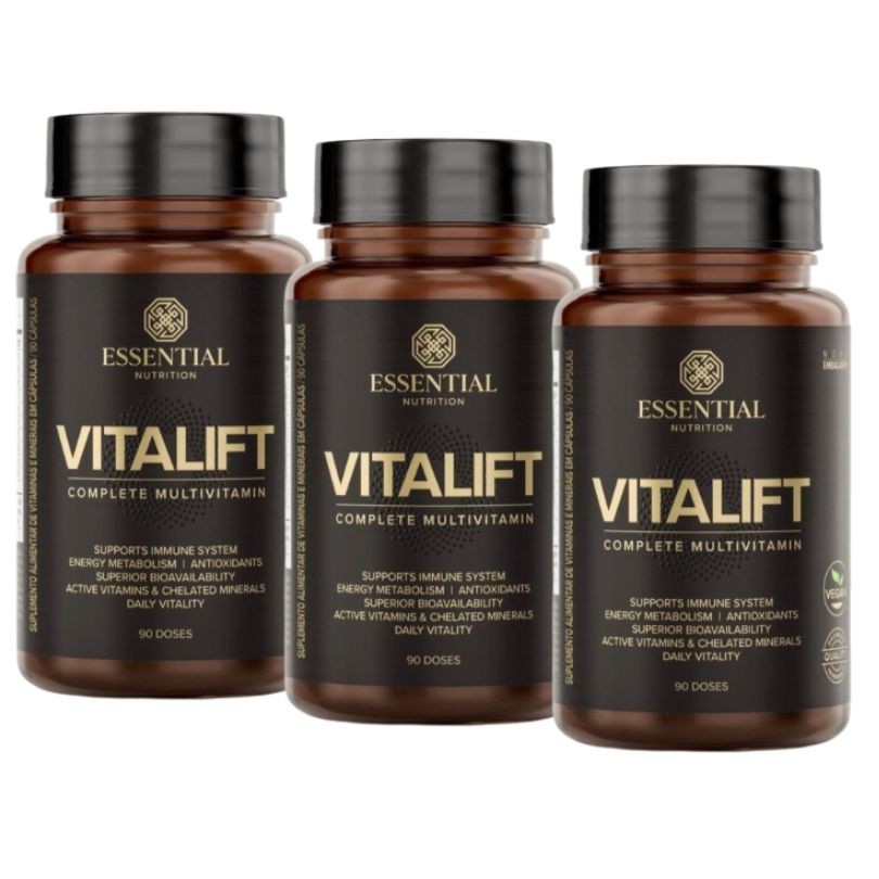Kit 3x Vitalift Multivitamínico (90 Capsulas cada) - Essential Nutrition