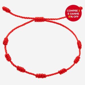 Pulseira De Corda Vermelha Ajustável Com Proteção De 7 Nós , Mau Olhado , Boa Sorte , Joias Charmosas