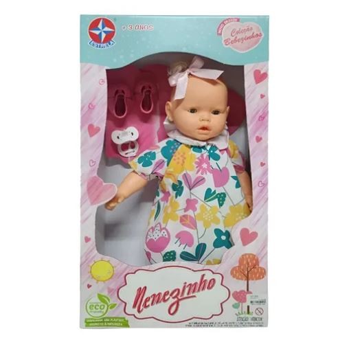 BONECA NENEZINHO SAIA ROSA - ESTRELA