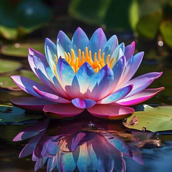 ENVIO SUPER RÁPIDO 10 Sementes de Flor de Lótus Multicor (Nelumbo prismatica) Com Manual de Plantio I T1