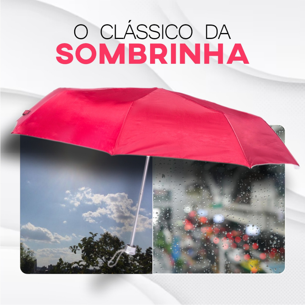 Guarda Chuva Proteção Solar Dobrável Abertura e fechamento manual Sombrinha Masculina Feminina 758C em Oferta na Shopee