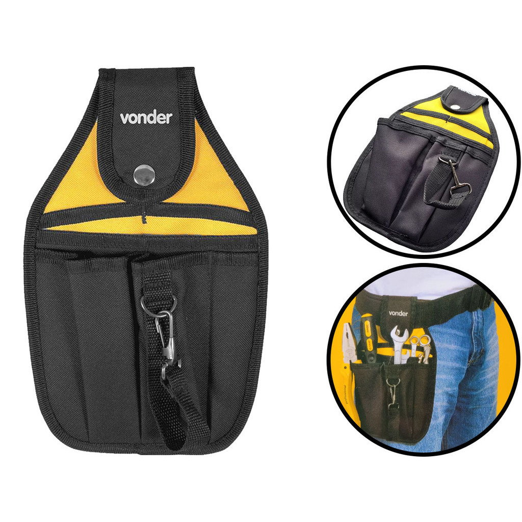 Bolsa Porta Ferramentas Em Lona Reforçada Para Eletricista Cinto Ajustável 6 Compartimentos em Oferta na Shopee