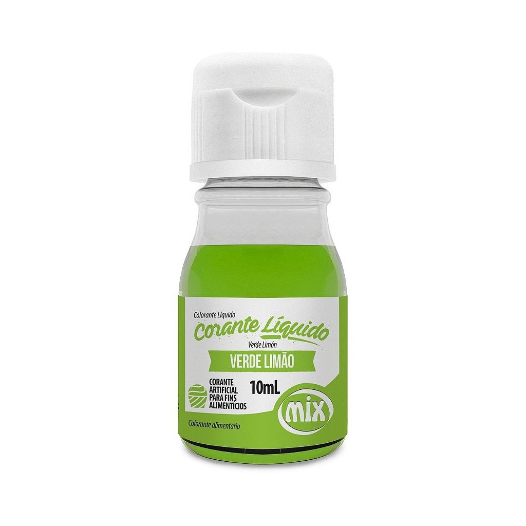 Corante Liquido Verde Limão 10ml Mix em Oferta na Shopee