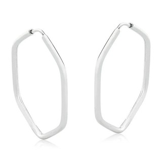 Argola Hexagono Prata 925 16mm em Oferta na Shopee