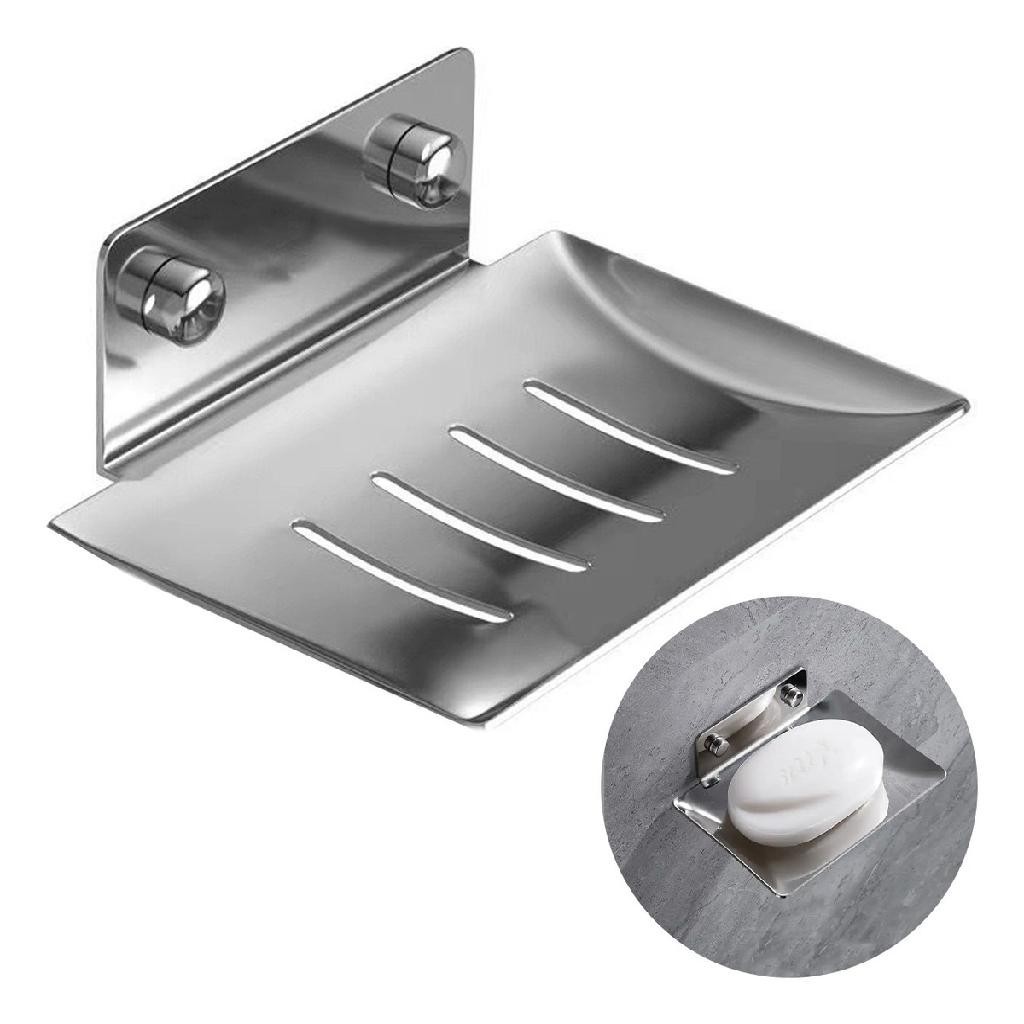 Saboneteira Luxo Banheiro Porta Sabonete Inox 304 Prata em Oferta na Shopee