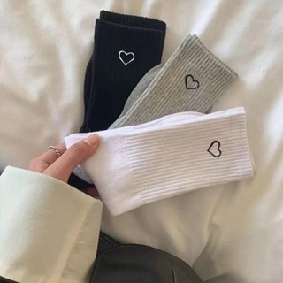 Caring Meias Masculinas E Femininas Moda Faculdade Vento Esportivas Outono Inverno ins Versão Coreana De Algodão Preto B em Oferta na Shopee