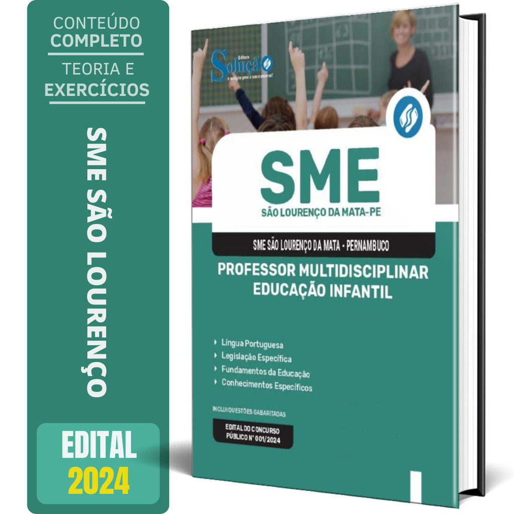 Apostila SME São Lourenço da Mata PE 2024 - Professor Multidisciplinar - Educação infantil