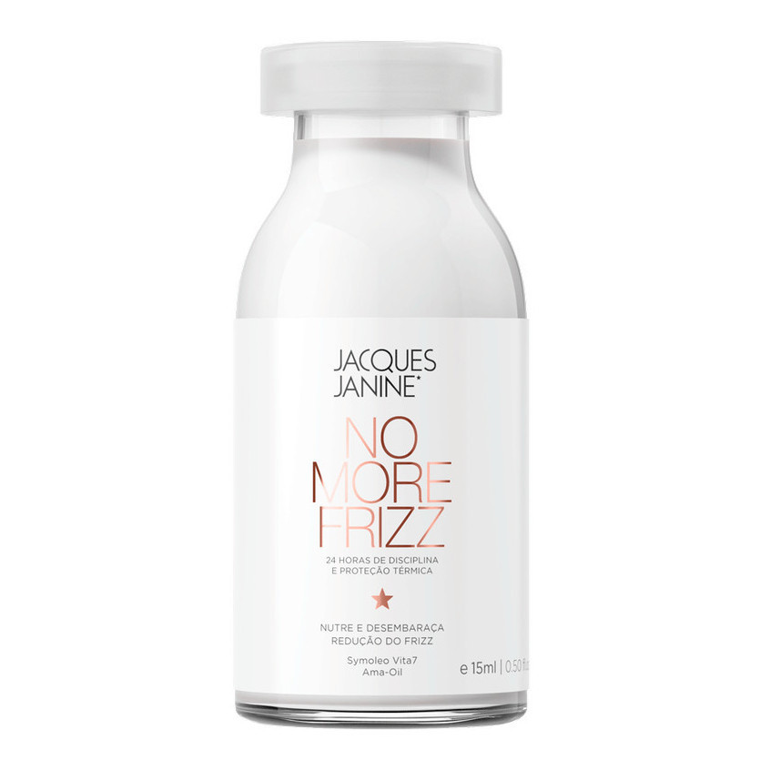 Ampola Jacques Janine No More Frizz Nutre Desembaraça Proteção Térmica 15ml em Oferta na Shopee