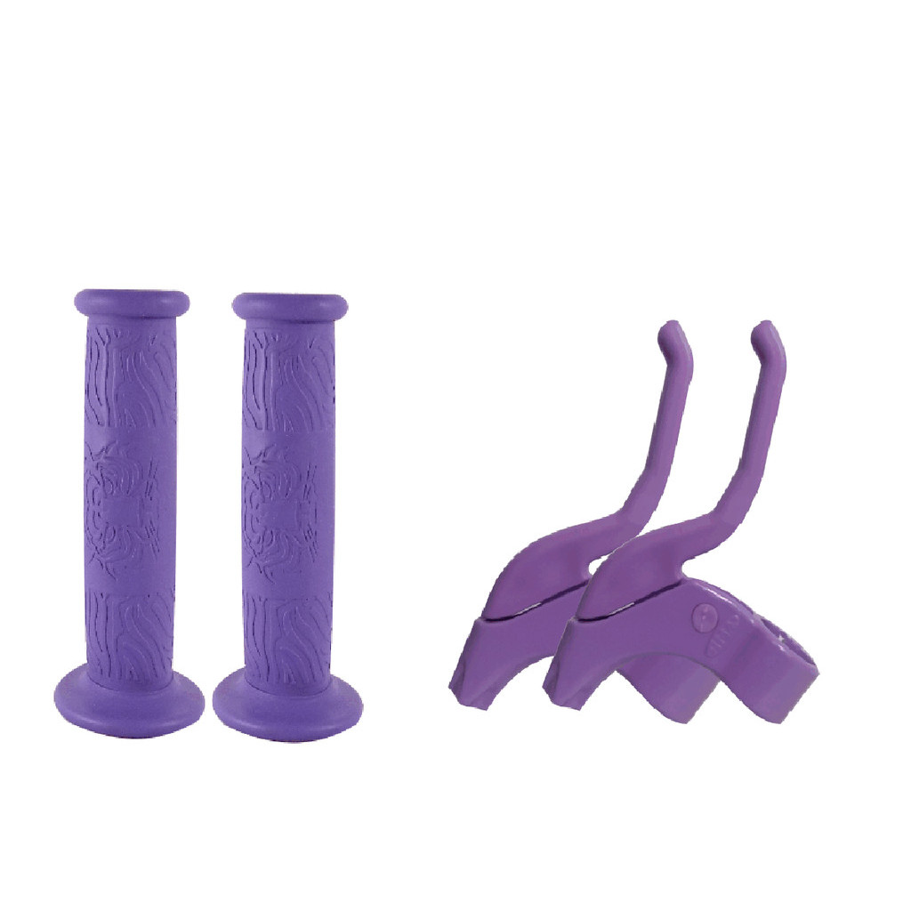 Manopla e manete de freio bicicleta aro 16 Lilas em Oferta na Shopee