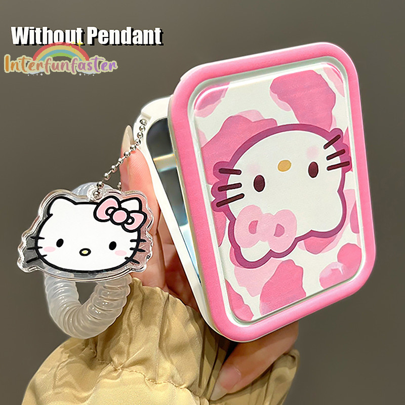 [FunfasterB] Sanrio Cute Pink Hello Kitty Espelho De Maquiagem Com Pente Portátil Criativo Para Meninas Mão [Novo]