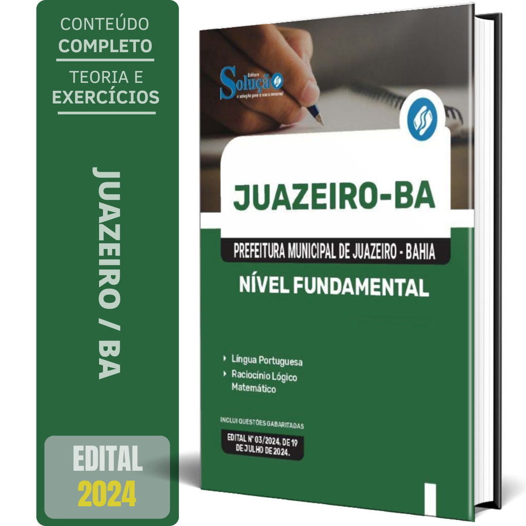 Apostila Prefeitura de Juazeiro BA 2024 - Nível Fundamental - Comum aos Cargos: Agente de Segurança Escolar